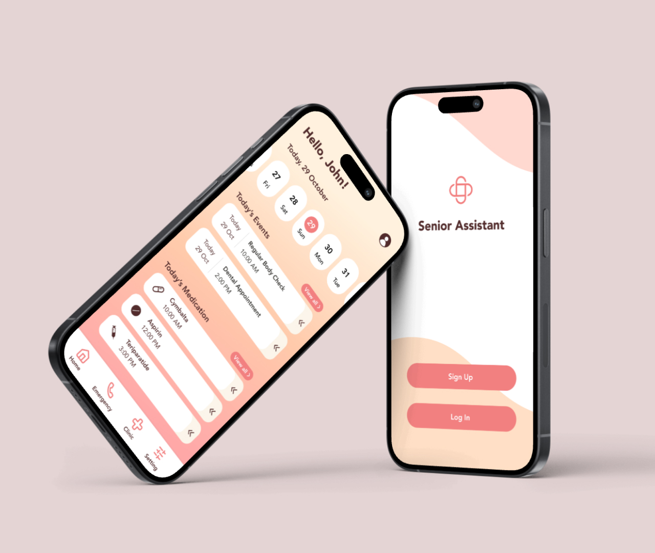 Senior Assistant application UI design project