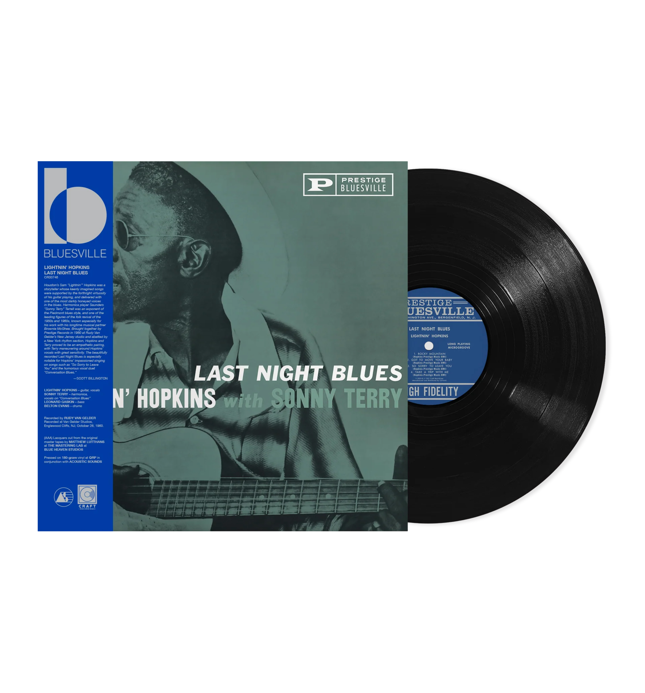 Lightnin' Hopkins & Sonny Terry's Last Night Blues vinyl album