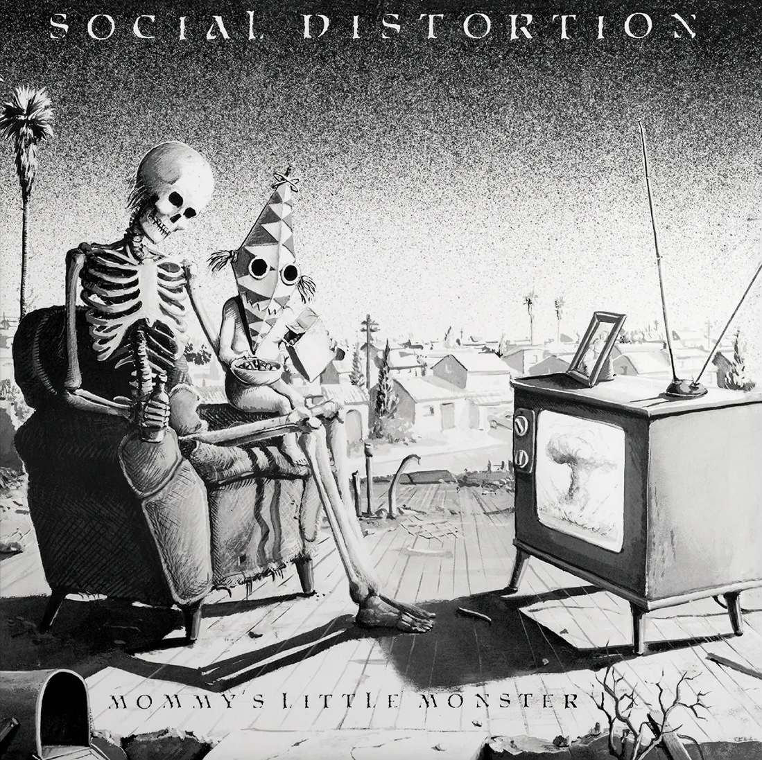 The front cover of Social Distortion's Mommy's Little Monster vinyl